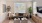 a living area with large windows