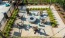 Aerial view of outdoor firepit at The Hominy apartments in Candler, NC.