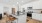 a kitchen with white cabinets
